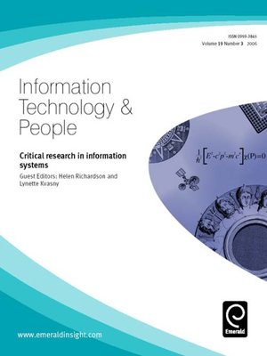 cover image of Information Technology & People, Volume 19, Issue 3